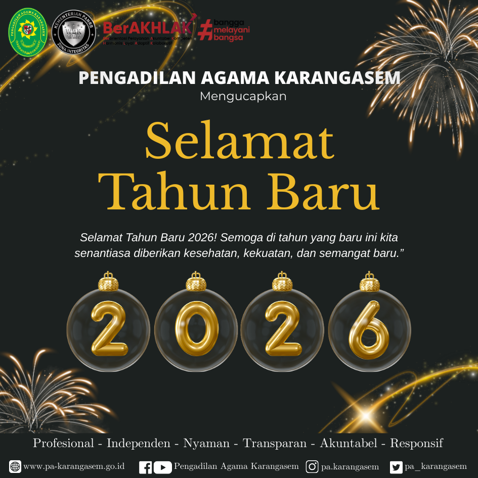 PENGADILAN AGAMA KARANGASEM MENGUCAPKAN